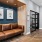 a couch in a nook in a hallway