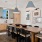 an entertainment kitchen with a large table