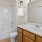Bathroom with tub and large counter